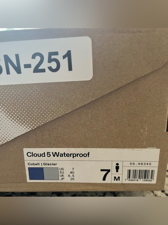 On Cloud 5 Waterproof Men’s Running Sneakers Low Top Cobalt/Glacier 59.98345 main image 4